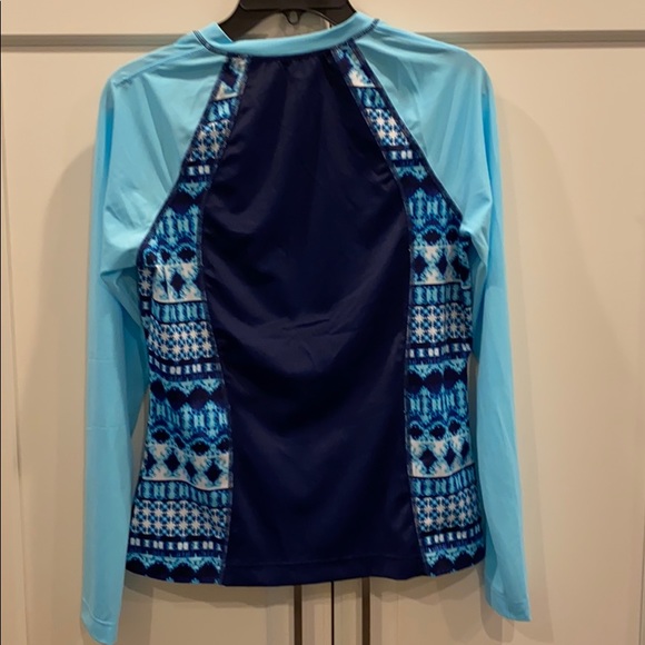 Lands’ End zip up Rash Guard - Picture 3 of 8